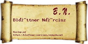 Blüttner Nárcisz névjegykártya